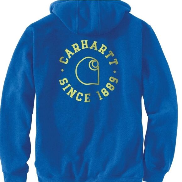 Carhartt Loose Fit Midweight 1889 Graphic Hoodie- Beacon Blue - Picture 1 of 6